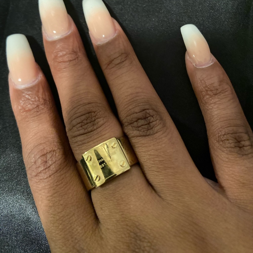Michael Kors Logo Plaque Ring